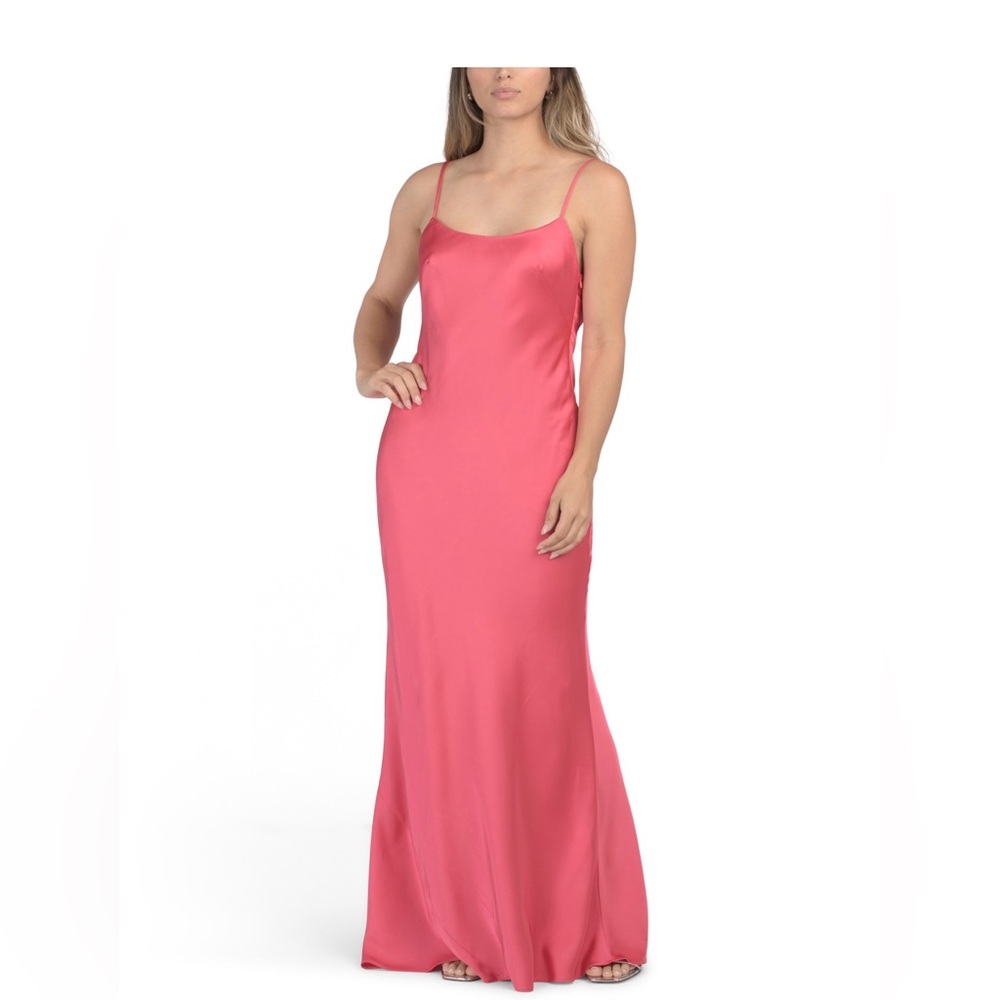 Adrianna Papell Beach Rose Satin Slip Dress